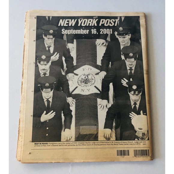 Vintage New York Post September 2001 Edition War WTC Attack on America NYPD FDNY - Picture 10 of 10